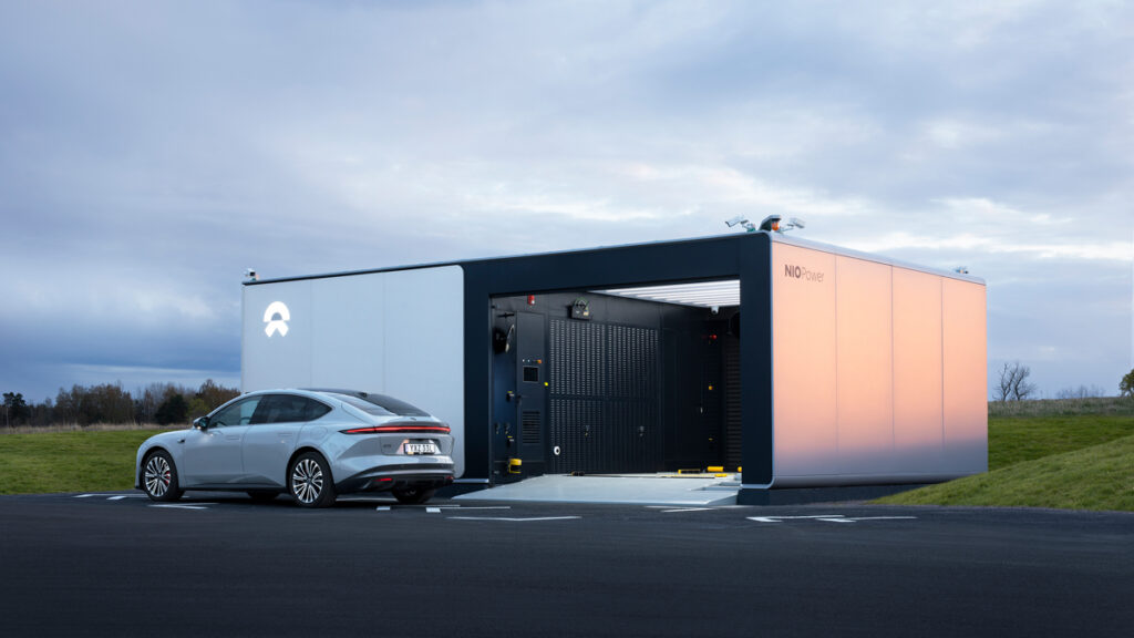 Nio batteribytesstation