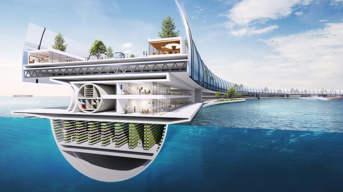 Den flytande staden har plats till 40 000 människor. (Foto: N-Ark)